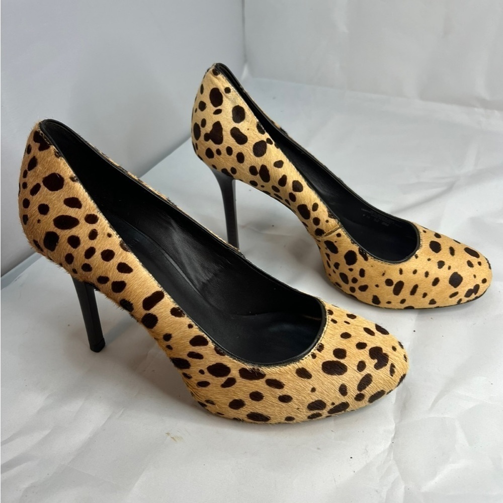 Tory Burch Cheetah Print Calf Hair Heels Pumps Women's Size 8M Classic Style - Picture 4 of 15